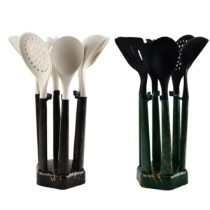 7Pcs Silicone Cooking Utensils Set For Non-stick Cookware Black Kitchen Cuisine Outils Cookware Heat Resistant Accessoires - Image 6