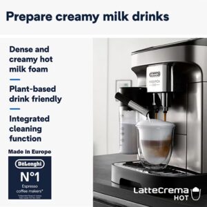 De'Longhi Coffee Machine MAGNIFICA EVO Fully Automatic Bean to Cup Coffee Machine, 12+ Functions, Ideal for Espresso, Americano, Cappuccino, Latte, Macchiato & More Coffee Recipes 1.8 L 1450 W ECAM290.81.TB Black - Image 4