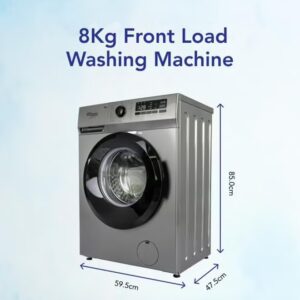 SUPER GENERAL 8 Kg Front Load Washing Machine ,1400 RPM,15 Programs with Quick Wash and BLDC Inverter Motor, Built in Heater, LED Display SGW8250NLEDS Silver - Image 3