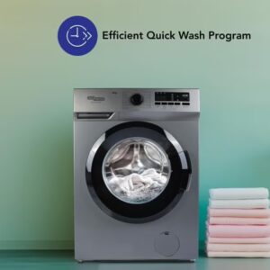 SUPER GENERAL 8 Kg Front Load Washing Machine ,1400 RPM,15 Programs with Quick Wash and BLDC Inverter Motor, Built in Heater, LED Display SGW8250NLEDS Silver - Image 6