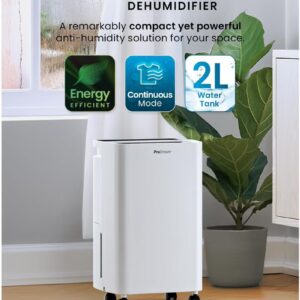 Pro Breeze 12L Compressor Dehumidifier with 2L Water Tank, Laundry Drying & Automatic Humidity Sensor - Portable Mould Remover with 24-Hour Timer for Damp, Black Mould and Condensation - Image 9