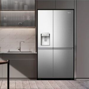 Hisense Gross 819L/Net 632L Side By Side Refrigerator Fridge RS818N4IIE, Ice& Water Despenser, Food Management, Smart Connectivity, Digital Temp Sensor, Big Capacity, Metal Tech Cooling, Muti Air Flow System, Dual Temp Control Zone, Durable Inverter, Moisture Fresh Crisper, Inverter RS818N4IIEI Inox - Image 6
