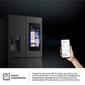 Hisense Gross 759L/Net 760L Cross Door Refrigerator Fridge RQ760N4IF1, TFT Screen, Ice& Water Despneser, Smart Connectivity, Smart Diagnostic, Shopping List Function, Food Inventory Monitor, Impressive Recipes Function, Albums, Message Board, Screen Shareing, Premium Flat Door Design,Triple Cooling Zone, Antibacterial Guard, Inverter RQ760N4IF1 black - Image 3
