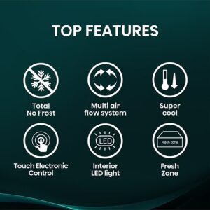 Hisense Two Door Bottom Mount Refrigerator - 390L Freezer Fridge , Frost Free, Multi Air Flow - RB3N390NDC1 Silver - Image 4