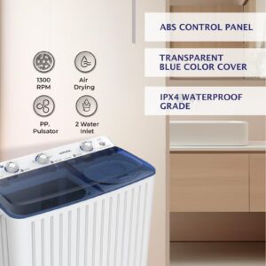 EGNRL 6.5 KG Wash/ 5.0 KG Spin Semi- Automatic Twin Tub Washing Machine, EGWM800, White (1 Year Brand Warranty) 6.5 kg 580 W EGWM800 White - Image 7