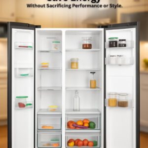 SPJ 529 Litres Side by Side Refrigerator with Water Dispenser – Model RF-BLT699C | No Frost Cooling, Large Capacity, Premium Design - Image 6