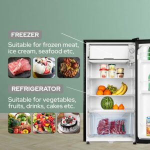 Impex 90L Gross/83L Net Single Door Refrigerator (IMRF 140C),5 Level Temprature Adjustment Knob, 8L Freezer Fast Cooling, Glass Shelf, Child Safety Lock, Fast Cooling, Low Noise, Energy Saving Fridge – 2 Year Warranty 60 W IMRF 140C Dark Grey - Image 5