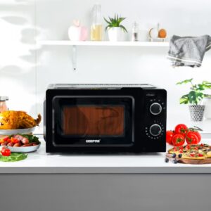 GEEPAS 20Ltr- Solo Microwave Oven - 5 Power Levels, Easy Defrost & Reheat - Black, 2- Year Warranty, (Model: GMO1899-20LS-BL) 20 L 1100 W GMO1899 Black - Image 2