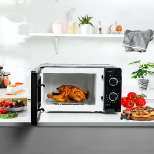 GEEPAS 20Ltr- Solo Microwave Oven - 5 Power Levels, Easy Defrost & Reheat - Black, 2- Year Warranty, (Model: GMO1899-20LS-BL) 20 L 1100 W GMO1899 Black - Image 3