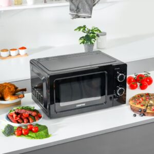 GEEPAS 20Ltr- Solo Microwave Oven - 5 Power Levels, Easy Defrost & Reheat - Black, 2- Year Warranty, (Model: GMO1899-20LS-BL) 20 L 1100 W GMO1899 Black - Image 4
