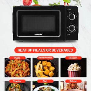GEEPAS 20Ltr- Solo Microwave Oven - 5 Power Levels, Easy Defrost & Reheat - Black, 2- Year Warranty, (Model: GMO1899-20LS-BL) 20 L 1100 W GMO1899 Black - Image 6