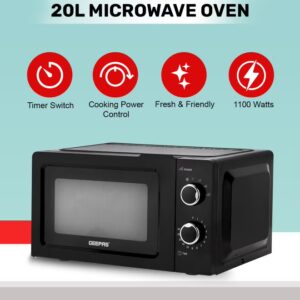 GEEPAS 20Ltr- Solo Microwave Oven - 5 Power Levels, Easy Defrost & Reheat - Black, 2- Year Warranty, (Model: GMO1899-20LS-BL) 20 L 1100 W GMO1899 Black - Image 9