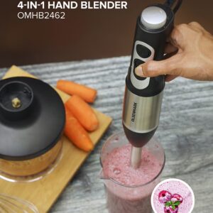 Olsenmark Powerful Copper Motor 2 Speed Modes 4 in 1 Hand Blender OMHB2462 Black/Silver/Clear - Image 10