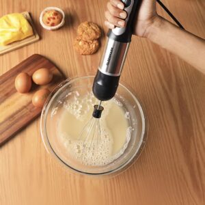 Olsenmark Powerful Copper Motor 2 Speed Modes 4 in 1 Hand Blender OMHB2462 Black/Silver/Clear - Image 6