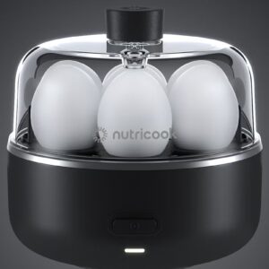 nutricook Eggi, 7 Egg Capacity Electric Egg Cooker for Boiled Eggs, Poached Eggs, Scrambled Eggs, or Omellette with Auto Shut-Off Features - EC207ME, 360 Watts, 2 Years limited Warranty 360 W NC-EC207ME-K Black - Image 3