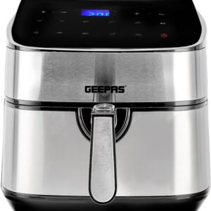 GEEPAS Digital Air Fryer 7.5 L Capacity With 5.5 L Inner Basket| Equipped With Vortex Air Frying Technology Digital Display With Touch Screen 7.5 L 1800 W GAF37530UK Black and Silver - Image 7