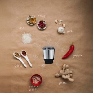 Impex 3 in 1 Mixer Grinder, Heavy Stainless Steel Jars, Heat-Resistant ABS Jar Base, Durable Copper Bushes, Universal Motor, 3-Speed & Pulse, Overheat Protection, Liquidizing, Dry, and Chutney Jar, 220-240V 750 W BL 390 Black - Image 3