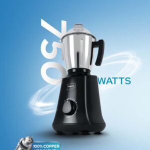 Impex 3 in 1 Mixer Grinder, Heavy Stainless Steel Jars, Heat-Resistant ABS Jar Base, Durable Copper Bushes, Universal Motor, 3-Speed & Pulse, Overheat Protection, Liquidizing, Dry, and Chutney Jar, 220-240V 750 W BL 390 Black - Image 4