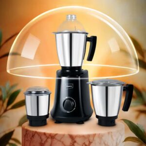 Impex 3 in 1 Mixer Grinder, Heavy Stainless Steel Jars, Heat-Resistant ABS Jar Base, Durable Copper Bushes, Universal Motor, 3-Speed & Pulse, Overheat Protection, Liquidizing, Dry, and Chutney Jar, 220-240V 750 W BL 390 Black - Image 5