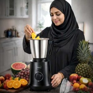 Impex 3 in 1 Mixer Grinder, Heavy Stainless Steel Jars, Heat-Resistant ABS Jar Base, Durable Copper Bushes, Universal Motor, 3-Speed & Pulse, Overheat Protection, Liquidizing, Dry, and Chutney Jar, 220-240V 750 W BL 390 Black - Image 6