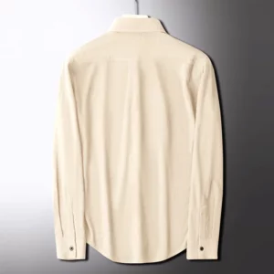 Autumn and Winter Men's New Corduroy Long Sleeved Shirt Solid Color Comfortable Casual Versatile Top - Image 4