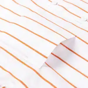 England Style Soft 100% Cotton Fashion Shirts Single Patch Pocket Long Sleeve Standard-fit Button-down Man Casual Striped Shirt - Image 3