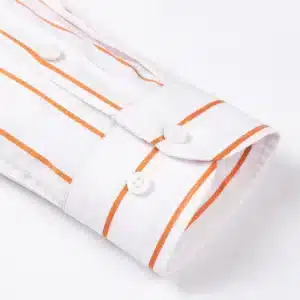 England Style Soft 100% Cotton Fashion Shirts Single Patch Pocket Long Sleeve Standard-fit Button-down Man Casual Striped Shirt - Image 4