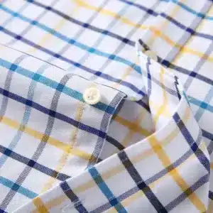 100% Pure Cotton Oxford Shirts for Men Long Sleeve Plaid Shirt Striped Male BusinessTartan Red Shirt Mans Designer Clothes - Image 5