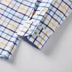 100% Pure Cotton Oxford Shirts for Men Long Sleeve Plaid Shirt Striped Male BusinessTartan Red Shirt Mans Designer Clothes - Image 6