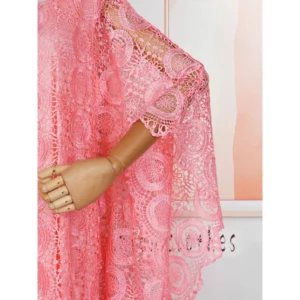 Women's Fashion White Robe Dashiki African Clothes For Woman Hollow Lace Water Drop Dress Two-Piece Set Wedding Party Dresses - Image 5