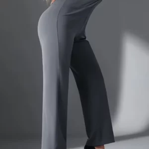 Women's High-Rise Tummy Control Straight Leg Pants with Stretch & Drape, Office Casual Pants Perfect for Any Season,Jeans（New） - Image 5