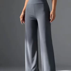 Women's High-Rise Tummy Control Straight Leg Pants with Stretch & Drape, Office Casual Pants Perfect for Any Season,Jeans（New） - Image 4