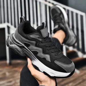 Men's Breathable Casual Sneakers Luxury Trainer Fashion Loafers Running Shoes - Comfortable Race Shoes for Male - Image 2