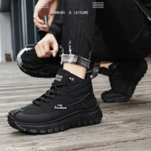Autumn Men's Boots Trend British Retro Work Boots Waterproof High Top Hiking Shoes for Men Slip-Resistant Outdoor Hunting Boots - Image 6