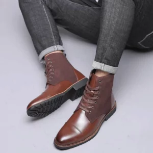 Luxury Men's Shoes New Ankle Boots High Quality Motorcycle Boots Fashion High Top Shoes for Men Designer Outdoor Shoes Big Size - Image 4