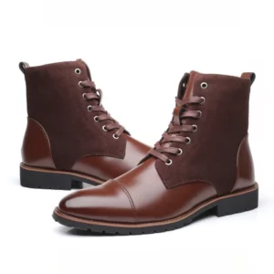 Luxury Men's Shoes New Ankle Boots High Quality Motorcycle Boots Fashion High Top Shoes for Men Designer Outdoor Shoes Big Size - Image 6