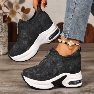 Women Sneakers Anti-slip Platform Wedge Sneakers Women Slip on Casual Lady Vulcanized Shoes Women Zapatos De Mujer2026 - Image 2