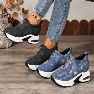 Women Sneakers Anti-slip Platform Wedge Sneakers Women Slip on Casual Lady Vulcanized Shoes Women Zapatos De Mujer2026 - Image 4