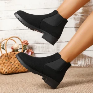 Women Ankle Boots Chunky Heel Platform British Style Boots Women Thick Sole Comfortable Shoes Autumn Winter Casual Chelsea Boots - Image 3