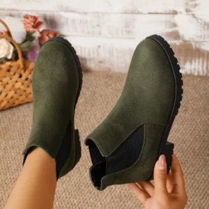 Women Ankle Boots Chunky Heel Platform British Style Boots Women Thick Sole Comfortable Shoes Autumn Winter Casual Chelsea Boots - Image 5