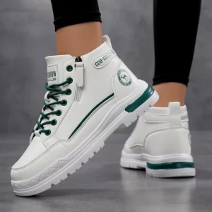 TUINANLE Woman's Walking Shoes Breathable Casual Platform Sneakers Female Zipper White High Tops Shoes Autumn Zapatillas Mujer - Image 1