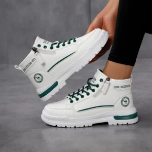 TUINANLE Woman's Walking Shoes Breathable Casual Platform Sneakers Female Zipper White High Tops Shoes Autumn Zapatillas Mujer - Image 2