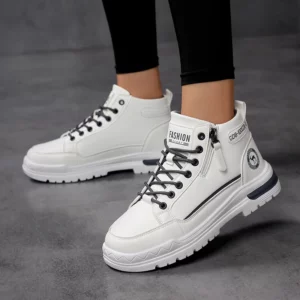 TUINANLE Woman's Walking Shoes Breathable Casual Platform Sneakers Female Zipper White High Tops Shoes Autumn Zapatillas Mujer - Image 4