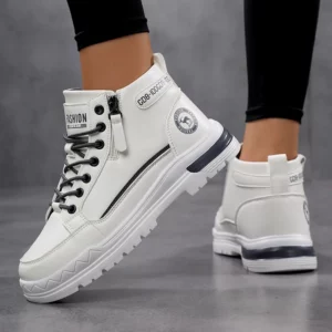 TUINANLE Woman's Walking Shoes Breathable Casual Platform Sneakers Female Zipper White High Tops Shoes Autumn Zapatillas Mujer - Image 6