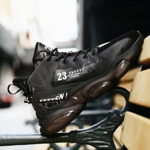 Men's Spring High Quality Trendy Shoes Thick Bottom Strap Basketball New Breathable Shock Absorbed Casual Sneaker Shoes 2025 - Image 2