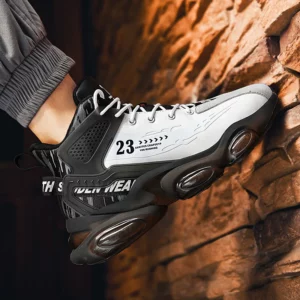 Men's Spring High Quality Trendy Shoes Thick Bottom Strap Basketball New Breathable Shock Absorbed Casual Sneaker Shoes 2025 - Image 3