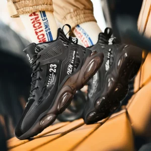 Men's Spring High Quality Trendy Shoes Thick Bottom Strap Basketball New Breathable Shock Absorbed Casual Sneaker Shoes 2025 - Image 4