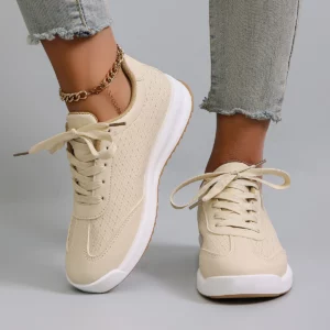 Spring new women's sports shoes, fashionable, breathable, lightweight, non-slip, wear-resistant, casual sports shoes, flat shoes - Image 3