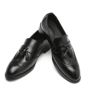 Big Size 37-48 Men Leather Loafers Brand Shoes Classic Tassel Brogue Mans Footwear Formal Shoes Casual Bullock Shoes 886 - Image 3