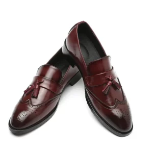Big Size 37-48 Men Leather Loafers Brand Shoes Classic Tassel Brogue Mans Footwear Formal Shoes Casual Bullock Shoes 886 - Image 5